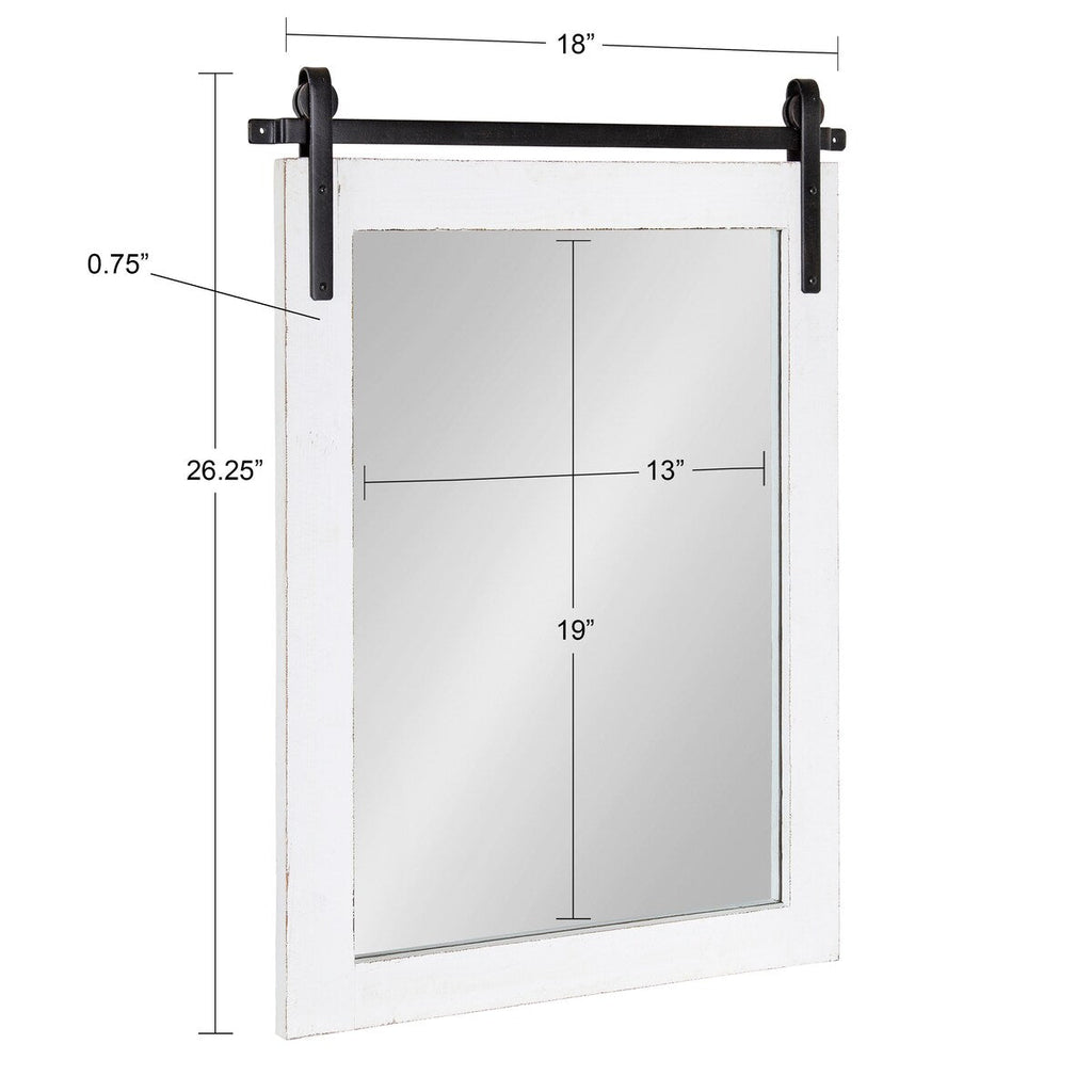 Kate and Laurel Cates Miroir mural rectangulaire rustique