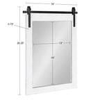 Kate and Laurel Cates Miroir mural rectangulaire rustique