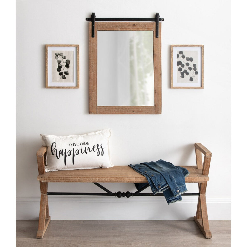 Kate and Laurel Cates Miroir mural rectangulaire rustique