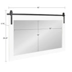 Kate and Laurel Cates Miroir mural rectangulaire rustique