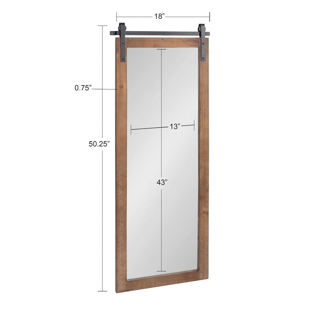 Kate and Laurel Cates Miroir mural rectangulaire rustique