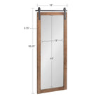 Kate and Laurel Cates Miroir mural rectangulaire rustique