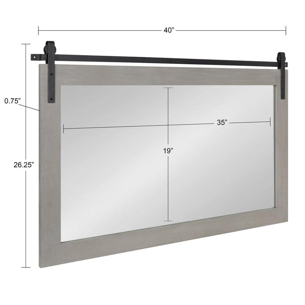 Kate and Laurel Cates Miroir mural rectangulaire rustique