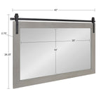 Kate and Laurel Cates Miroir mural rectangulaire rustique