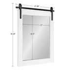 Kate and Laurel Cates Miroir mural rectangulaire rustique