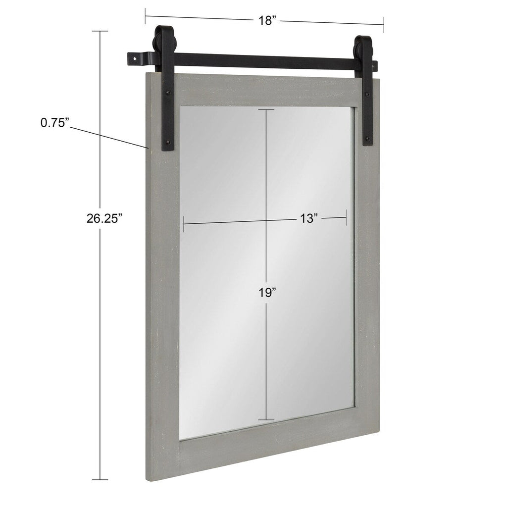 Kate and Laurel Cates Miroir mural rectangulaire rustique
