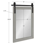 Kate and Laurel Cates Miroir mural rectangulaire rustique