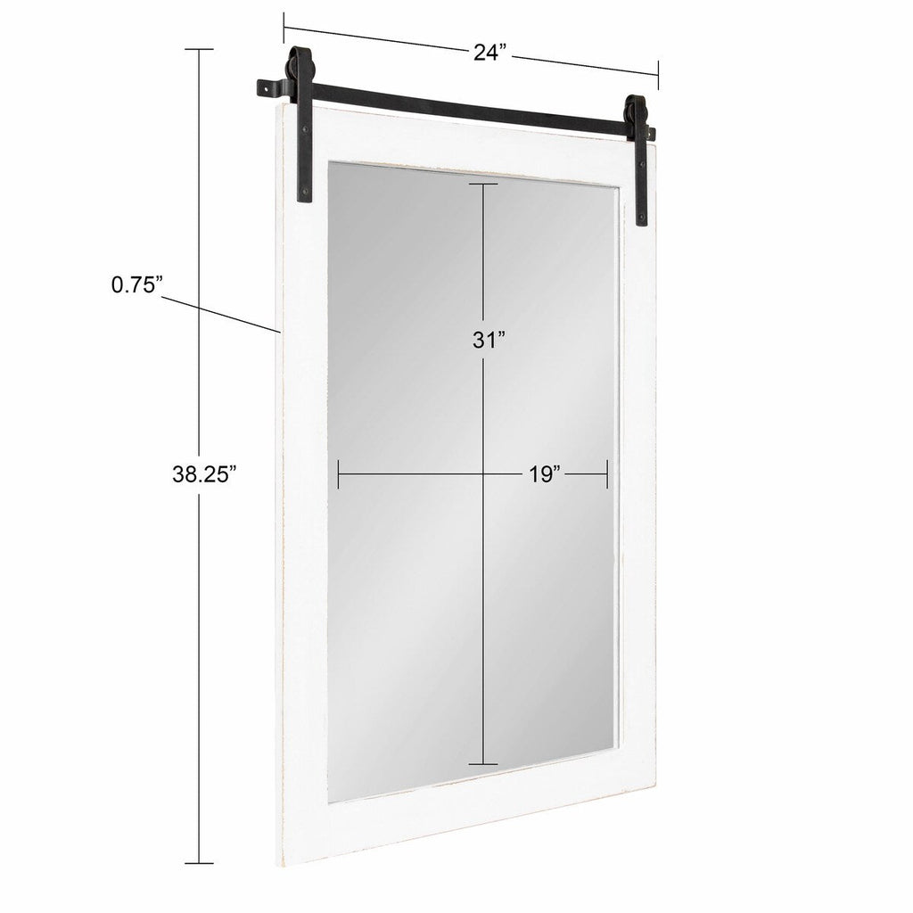 Kate and Laurel Cates Miroir mural rectangulaire rustique