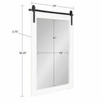 Kate and Laurel Cates Miroir mural rectangulaire rustique