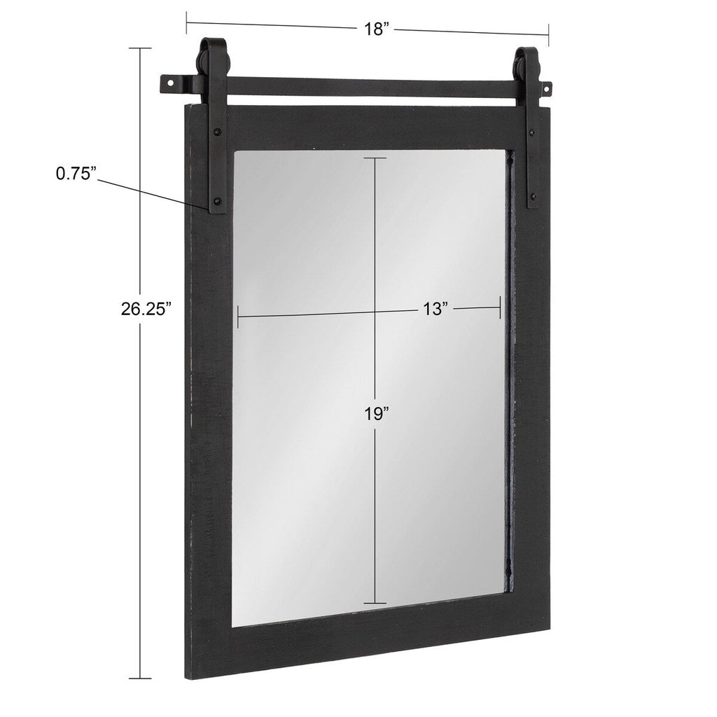 Kate and Laurel Cates Miroir mural rectangulaire rustique