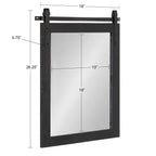 Kate and Laurel Cates Miroir mural rectangulaire rustique