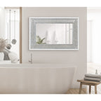 Kate and Laurel Deely Miroir mural en bois et métal