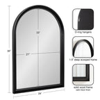 Miroir mural en bois à arche de Kate and Laurel, modèle Hatherleigh