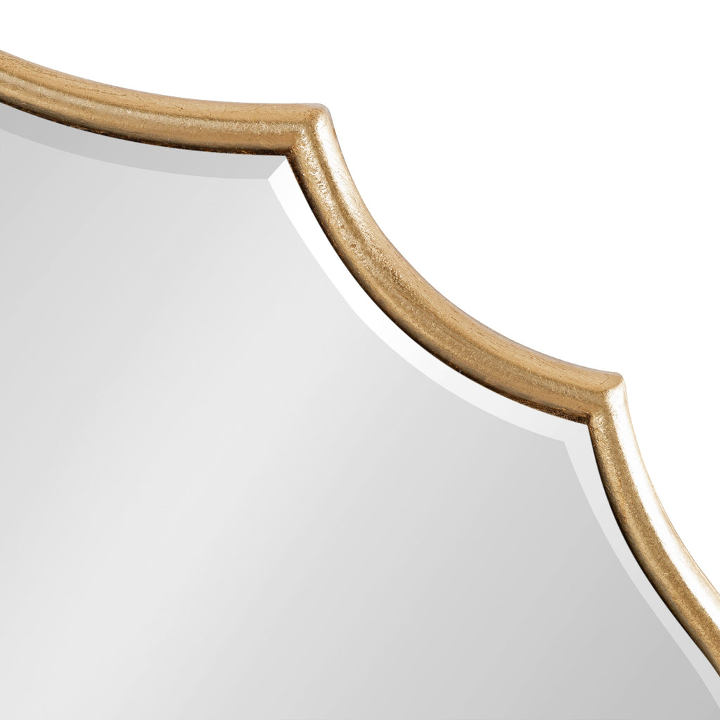 Kate and Laurel Leanna Miroir mural ovale à bords festonnés