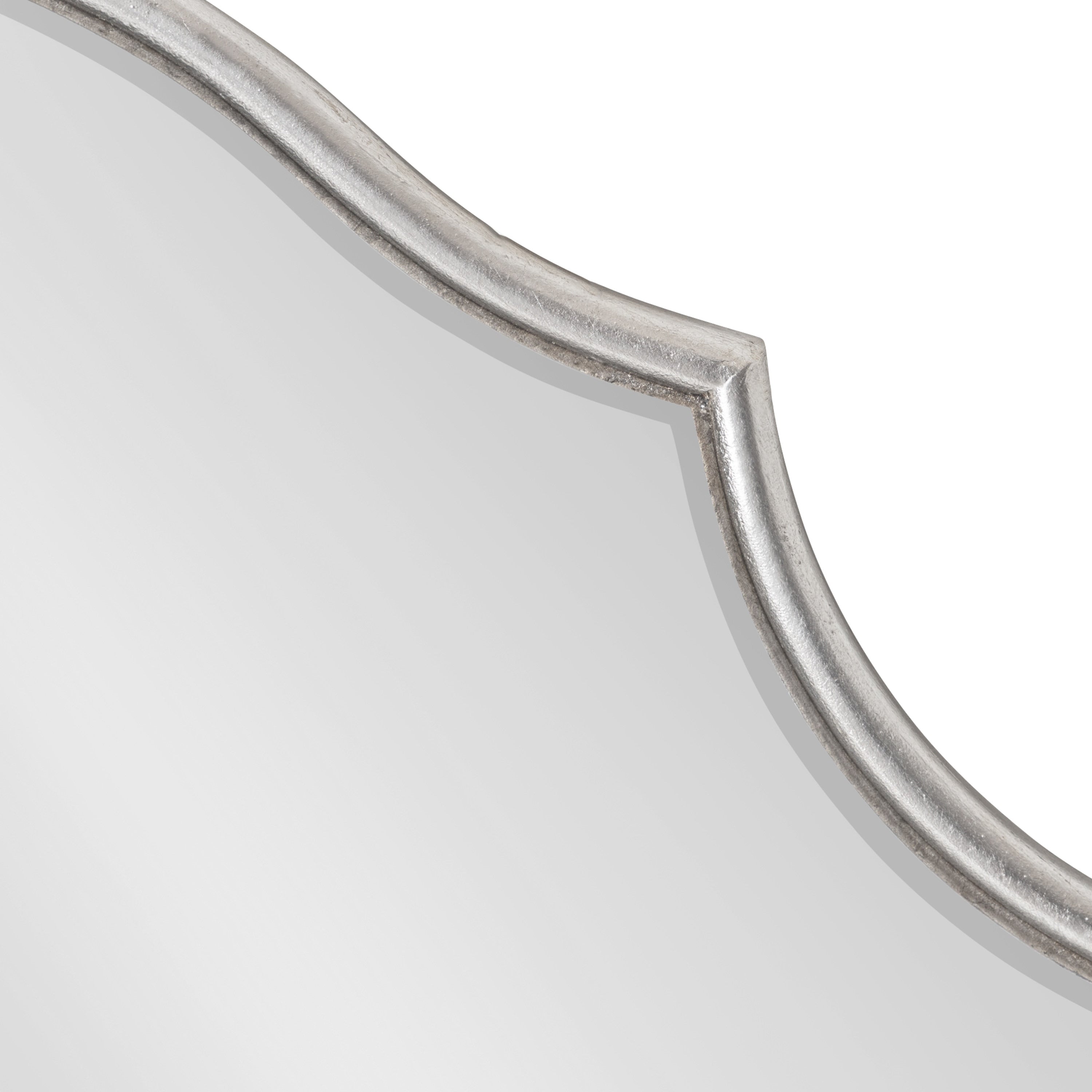 Kate and Laurel Leanna Miroir mural ovale à bords festonnés