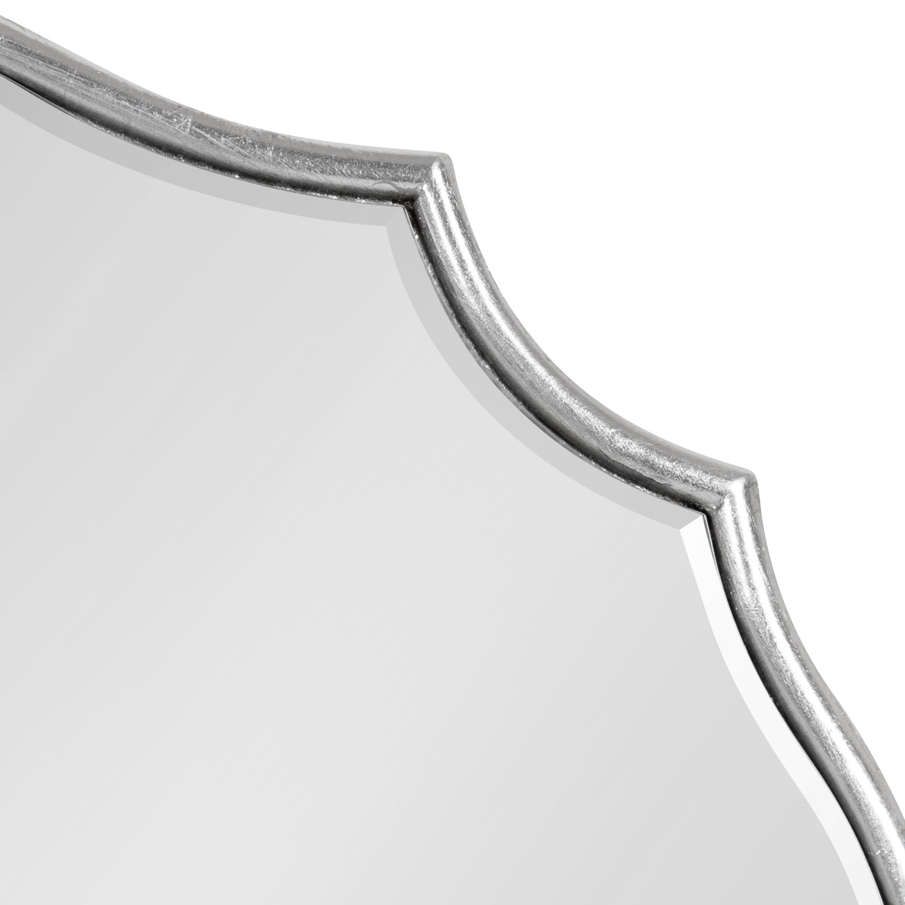 Kate and Laurel Leanna Miroir mural ovale à bords festonnés