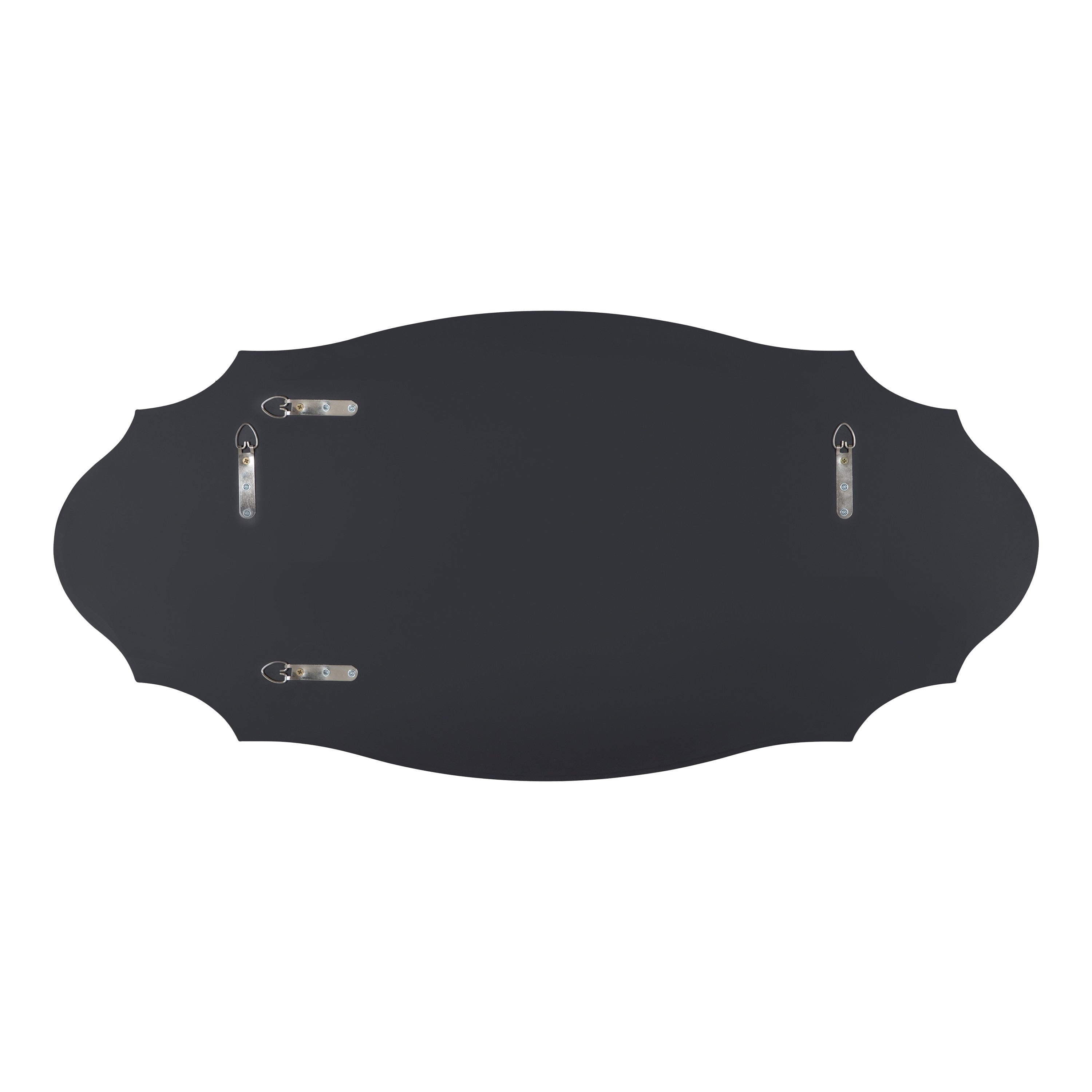 Kate and Laurel Leanna Miroir mural ovale à bords festonnés