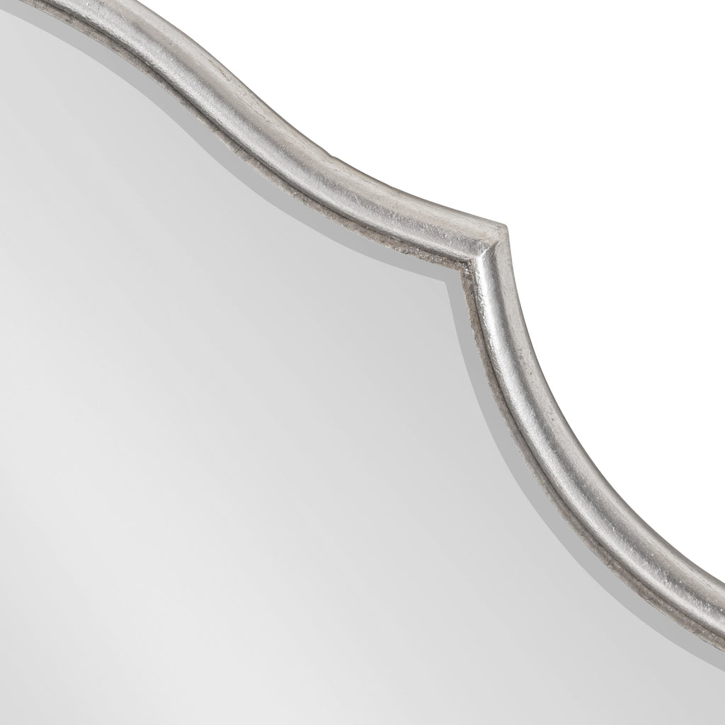 Kate and Laurel Leanna Miroir mural ovale à bords festonnés