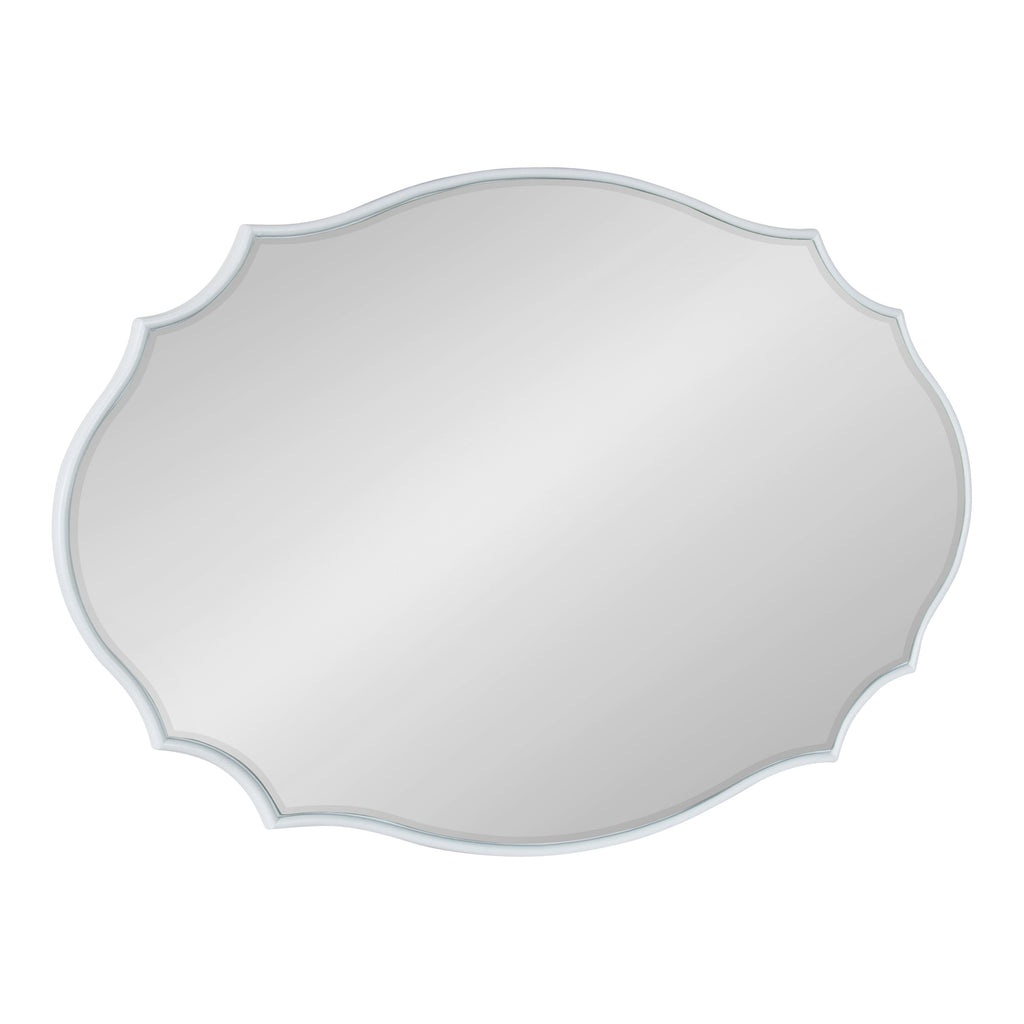 Kate and Laurel Leanna Miroir mural ovale à bords festonnés