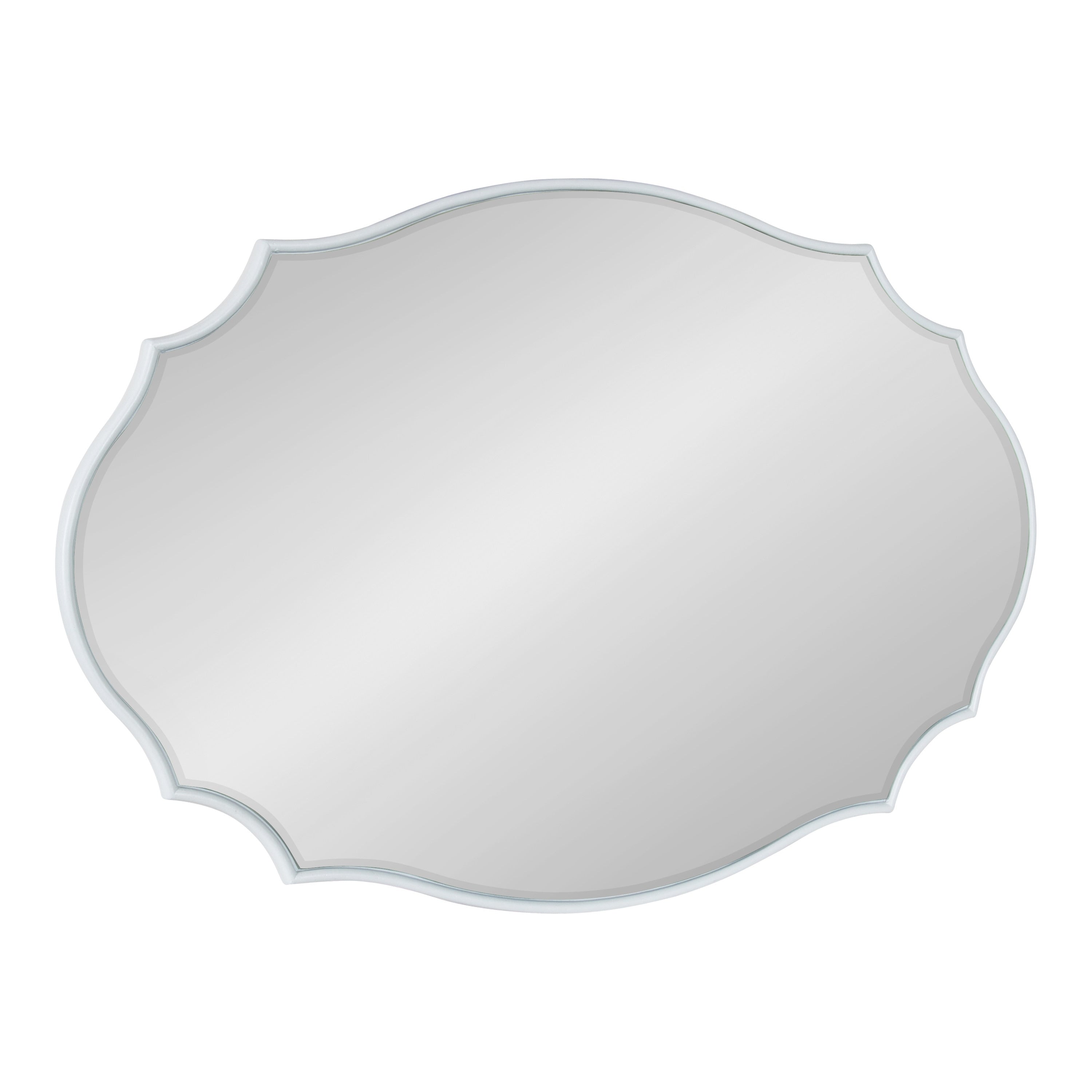 Kate and Laurel Leanna Miroir mural ovale à bords festonnés