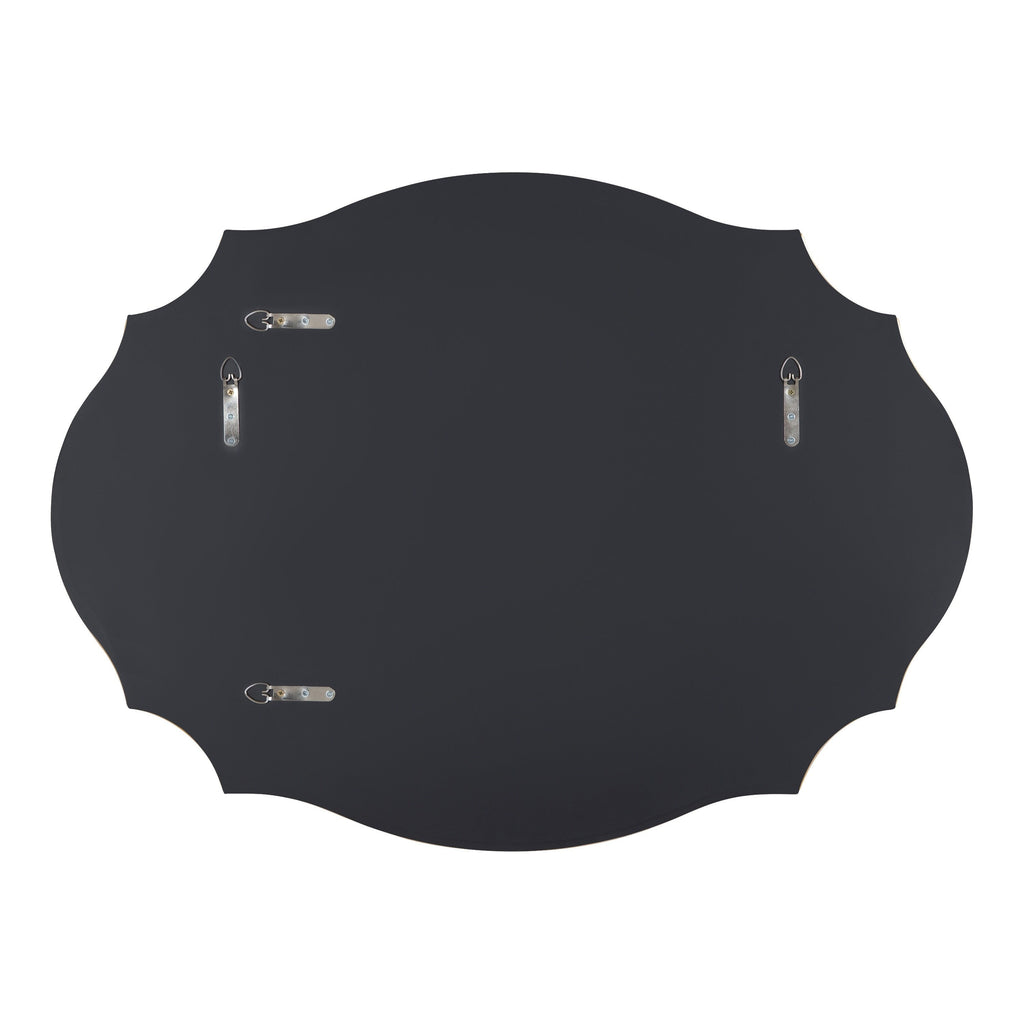 Kate and Laurel Leanna Miroir mural ovale à bords festonnés