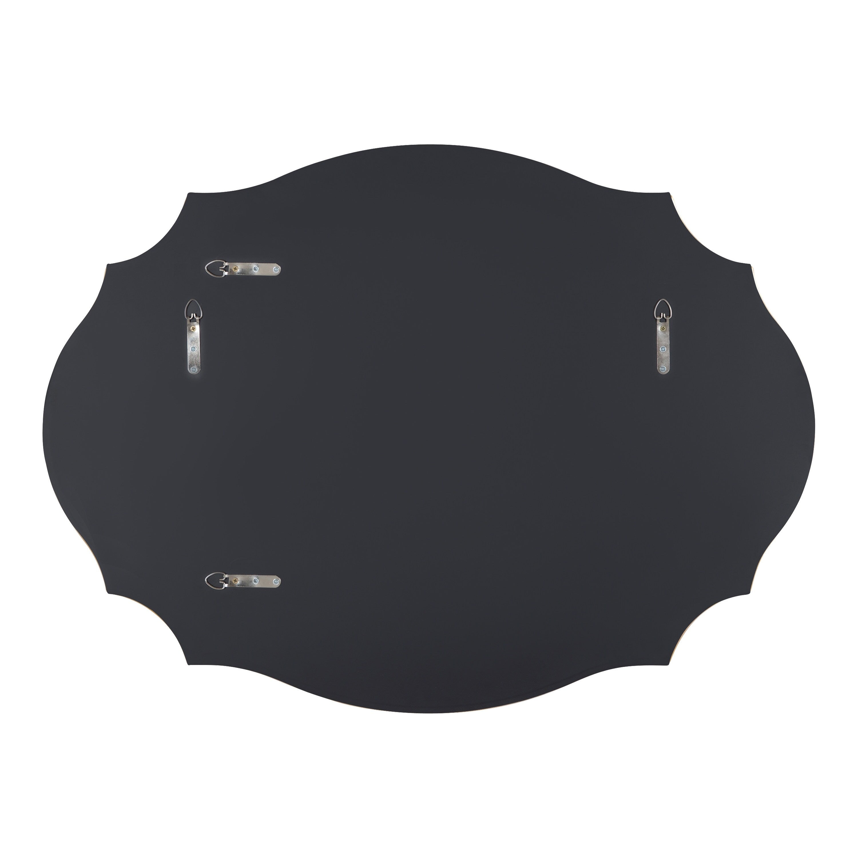 Kate and Laurel Leanna Miroir mural ovale à bords festonnés