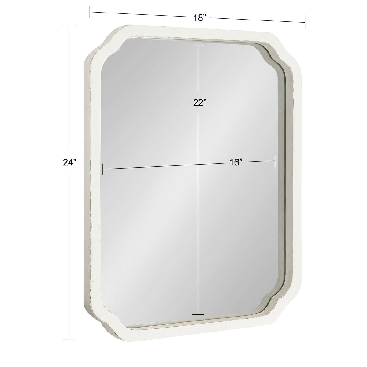 Miroir mural carré en bois Marston de Kate and Laurel