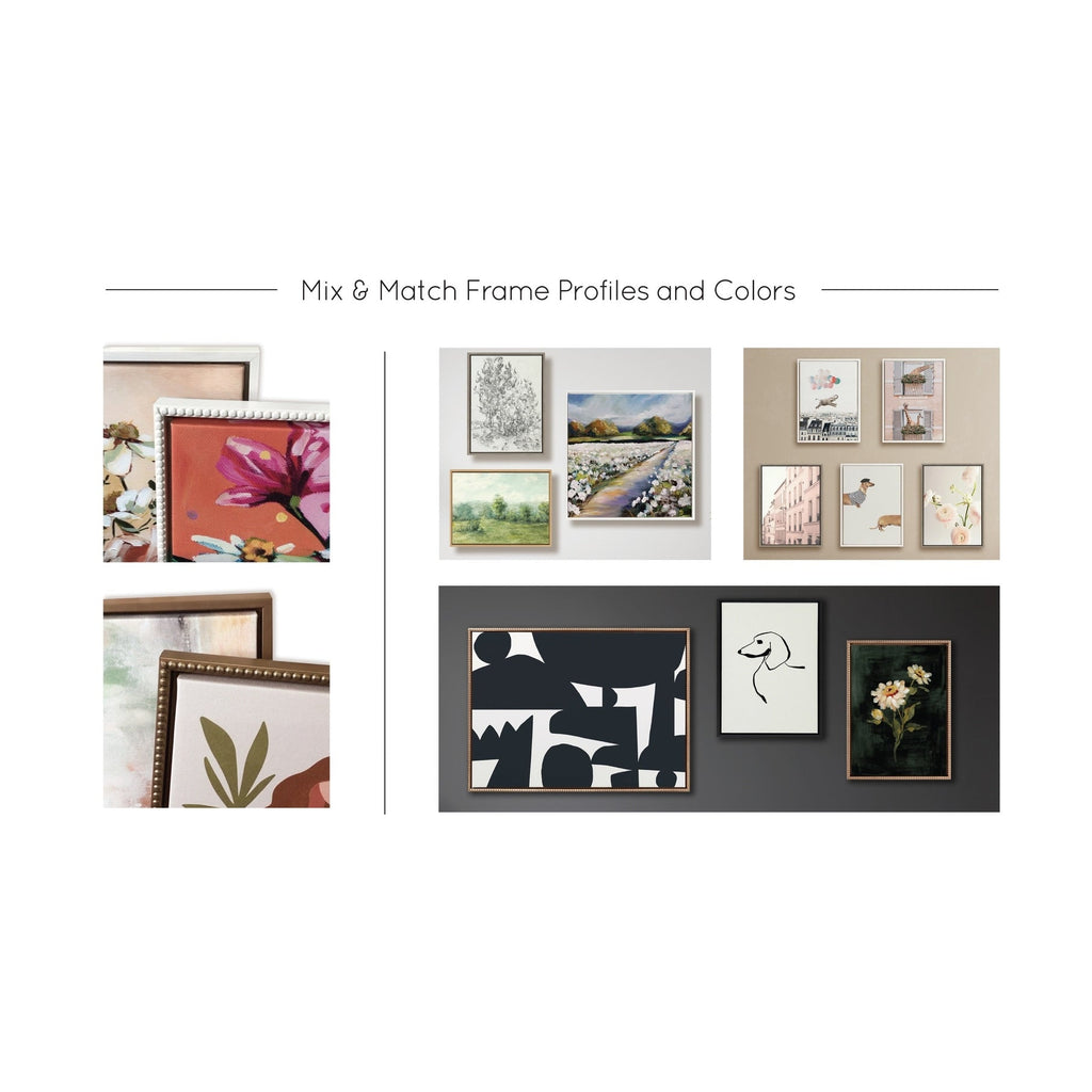 Toile botanique abstraite à perles Sylvie de Kate and Laurel