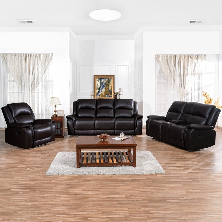 Collection de canapés inclinables manuels en cuir pour salon, meubles inclinables en cuir pour bureau à domicile et salon