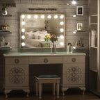 Keonjinn Miroir de maquillage LED Hollywood avec 15/18 lumières LED