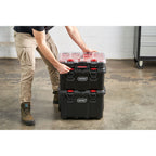 Keter Stack-n-Roll, système de rangement et d'organisation d'outils mobile 3 pièces, coffre à outils modulaire en résine durable