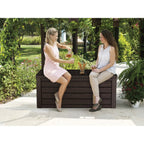 Keter Westwood, coffre de rangement extérieur en résine, grand format, résistant, 150 gallons, pour meubles et autres articles, brun.
