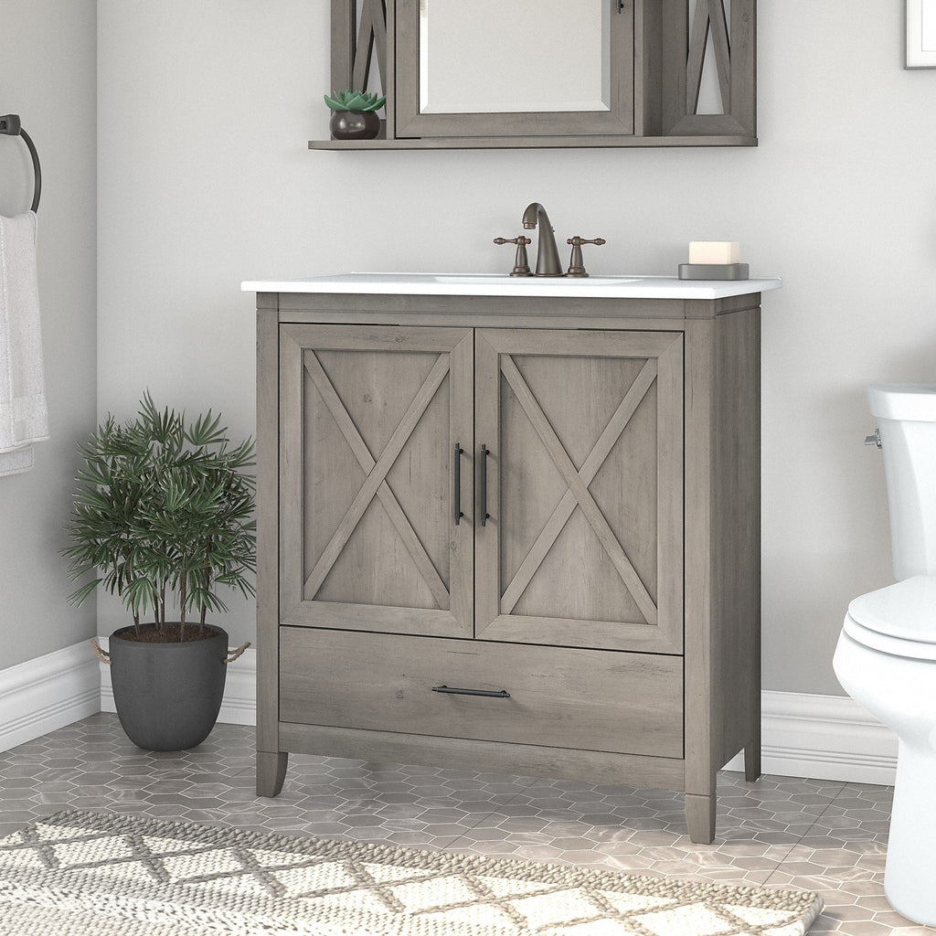 Meuble-lavabo de salle de bain Key West 32W avec lavabo de Bush Furniture