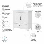 Meuble-lavabo de salle de bain Key West 32W avec lavabo de Bush Furniture