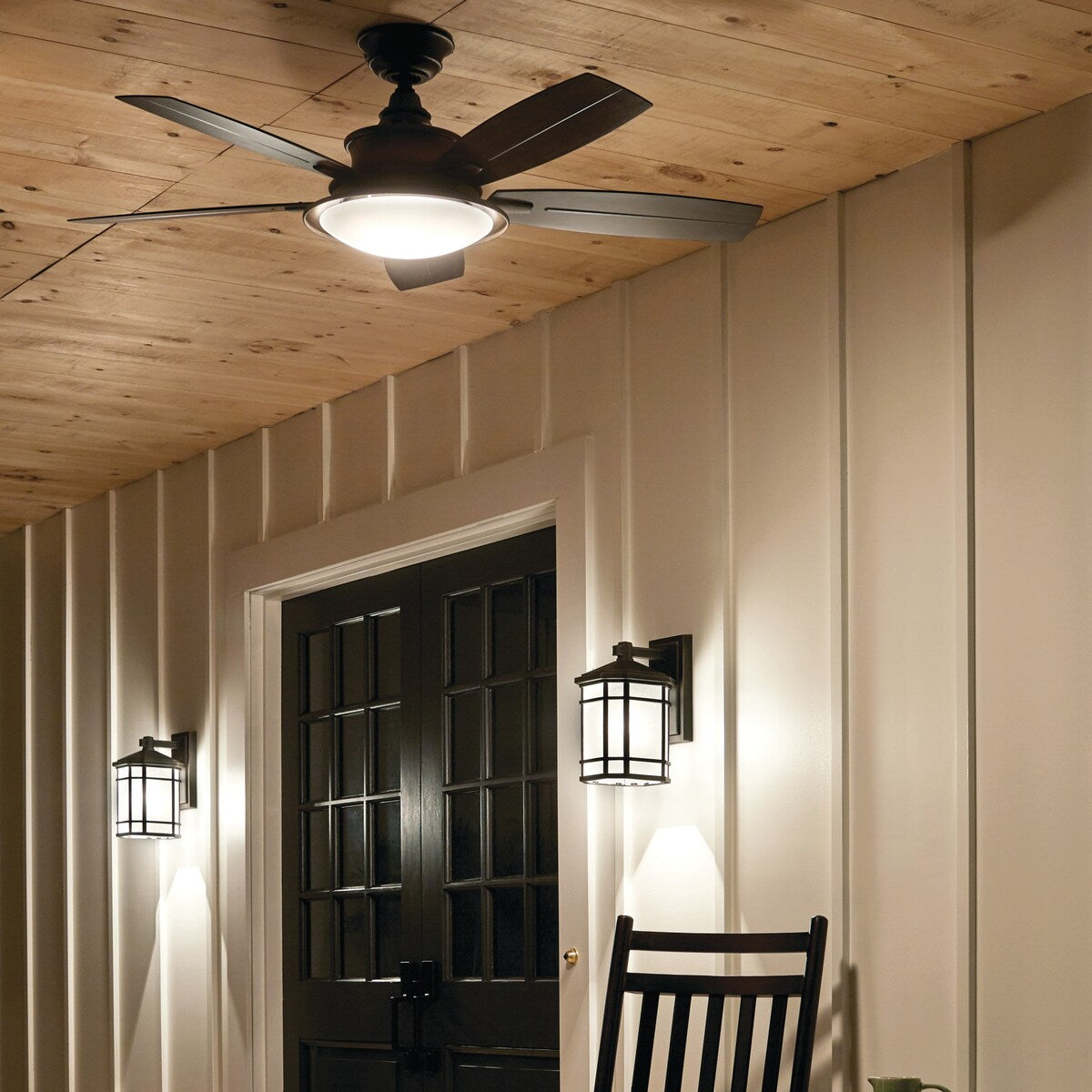 Ventilateur de plafond Kichler Cameron 52 à 5 pales avec LED et télécommande