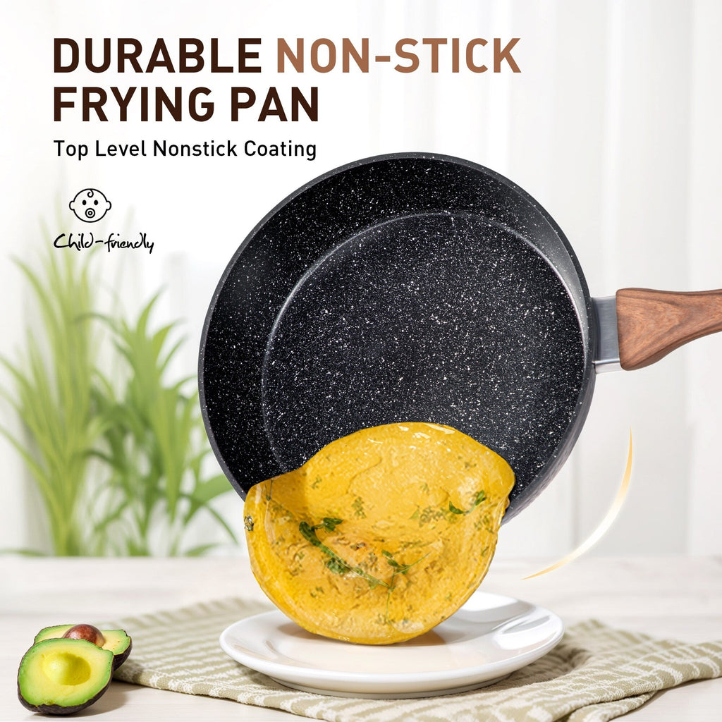 Ensemble de cuisine 15 pièces Kitchen Academy avec revêtement antiadhésif en granit