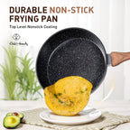 Ensemble de cuisine 15 pièces Kitchen Academy avec revêtement antiadhésif en granit