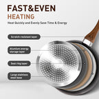 Ensemble de cuisine 15 pièces Kitchen Academy avec revêtement antiadhésif en granit