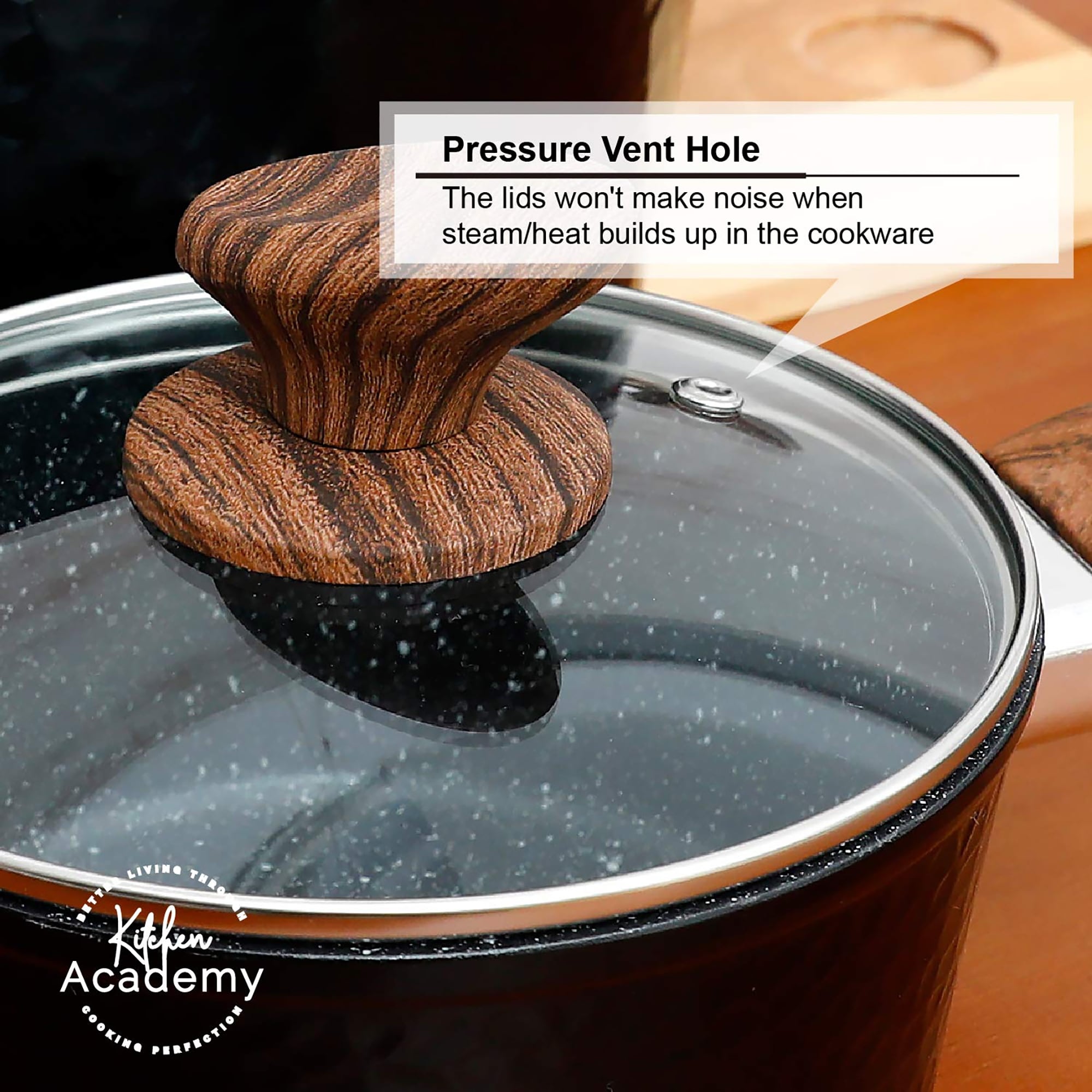 Ensemble de casseroles et poêles en granit pour cuisine, ensemble de casseroles antiadhésives, 12/15/30 pièces