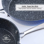 Ensemble de casseroles et poêles en granit pour cuisine, ensemble de casseroles antiadhésives, 12/15/30 pièces