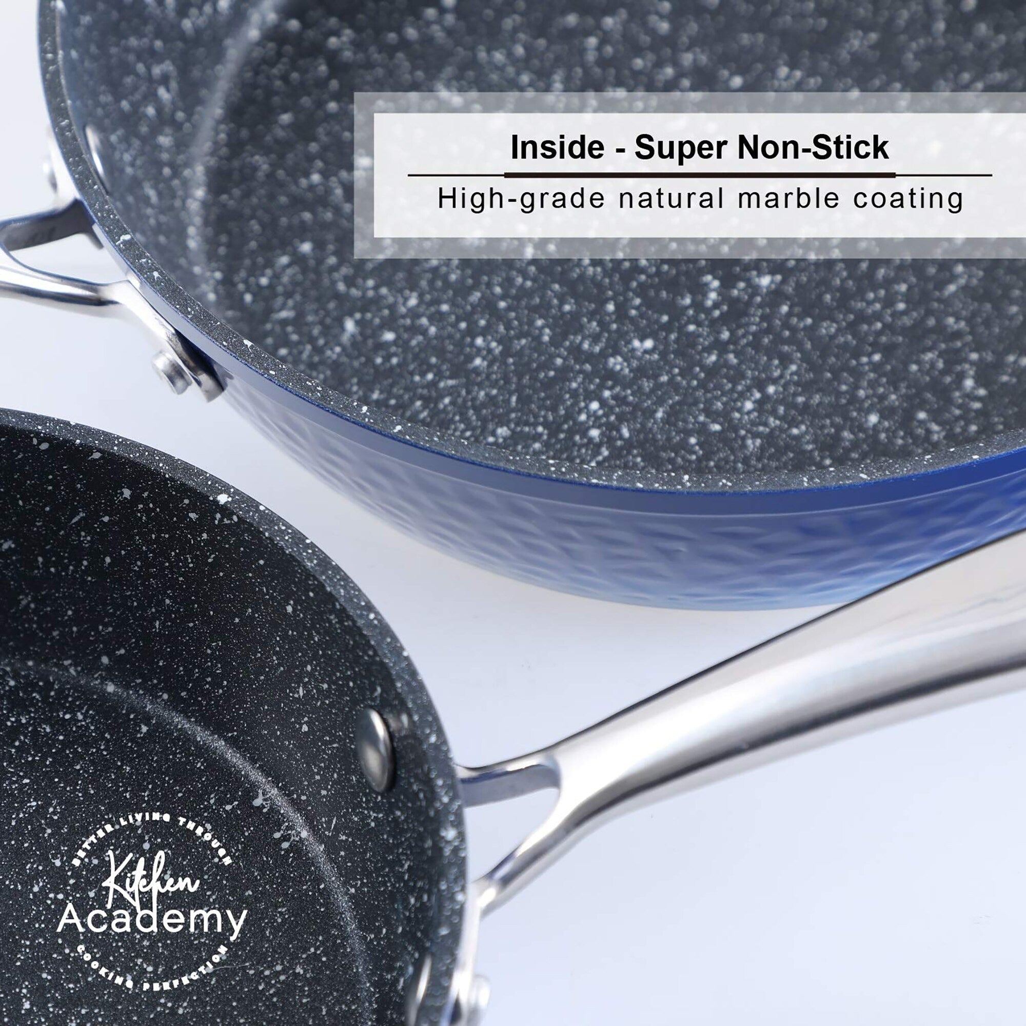 Ensemble de casseroles et poêles en granit pour cuisine, ensemble de casseroles antiadhésives, 12/15/30 pièces