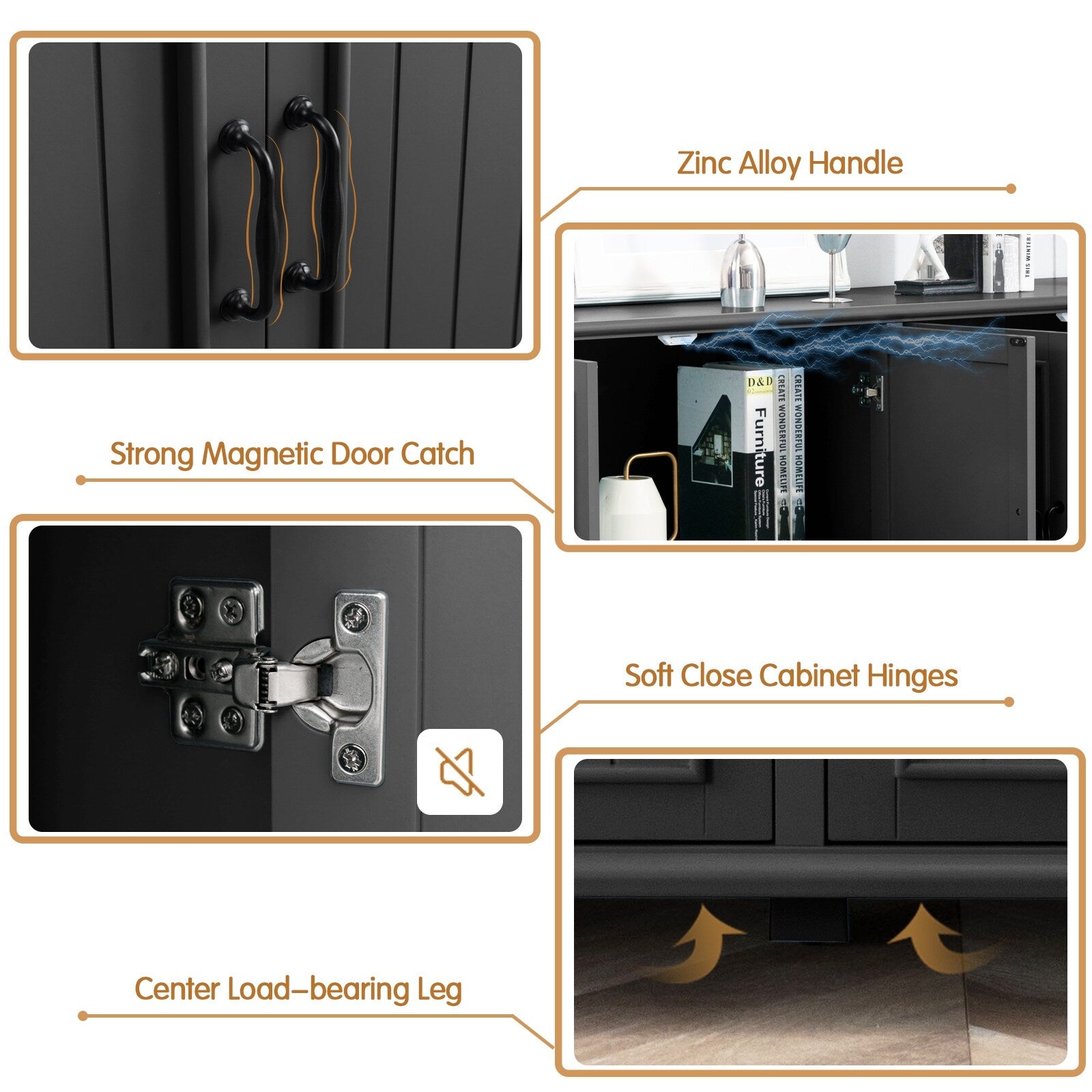 Buffet de cuisine, bar à café, armoire de rangement décorative.