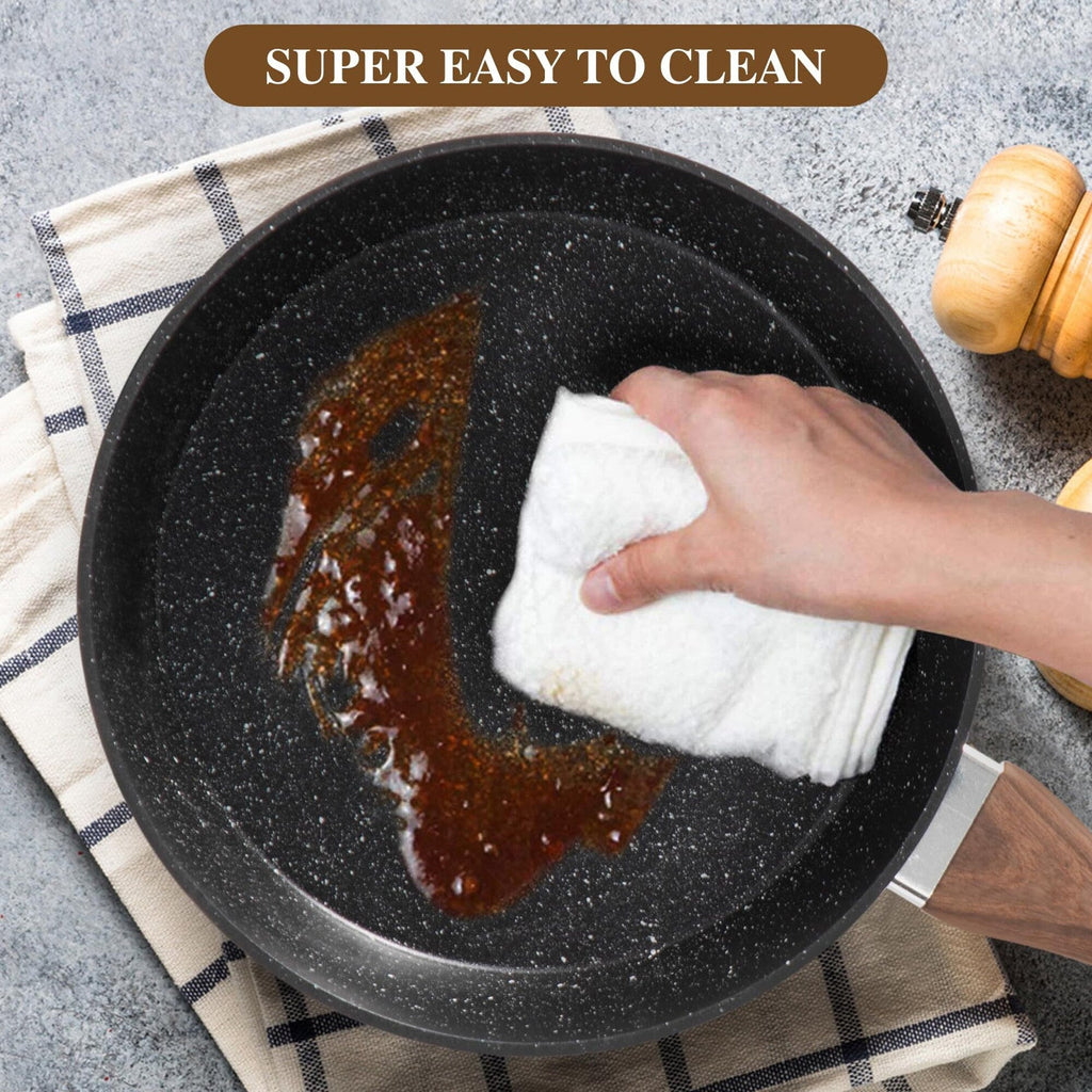 Ensemble de casseroles et poêles en granit pour cuisine, ensemble de casseroles antiadhésives, 12/15/30 pièces