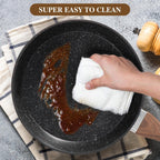 Ensemble de casseroles et poêles en granit pour cuisine, ensemble de casseroles antiadhésives, 12/15/30 pièces