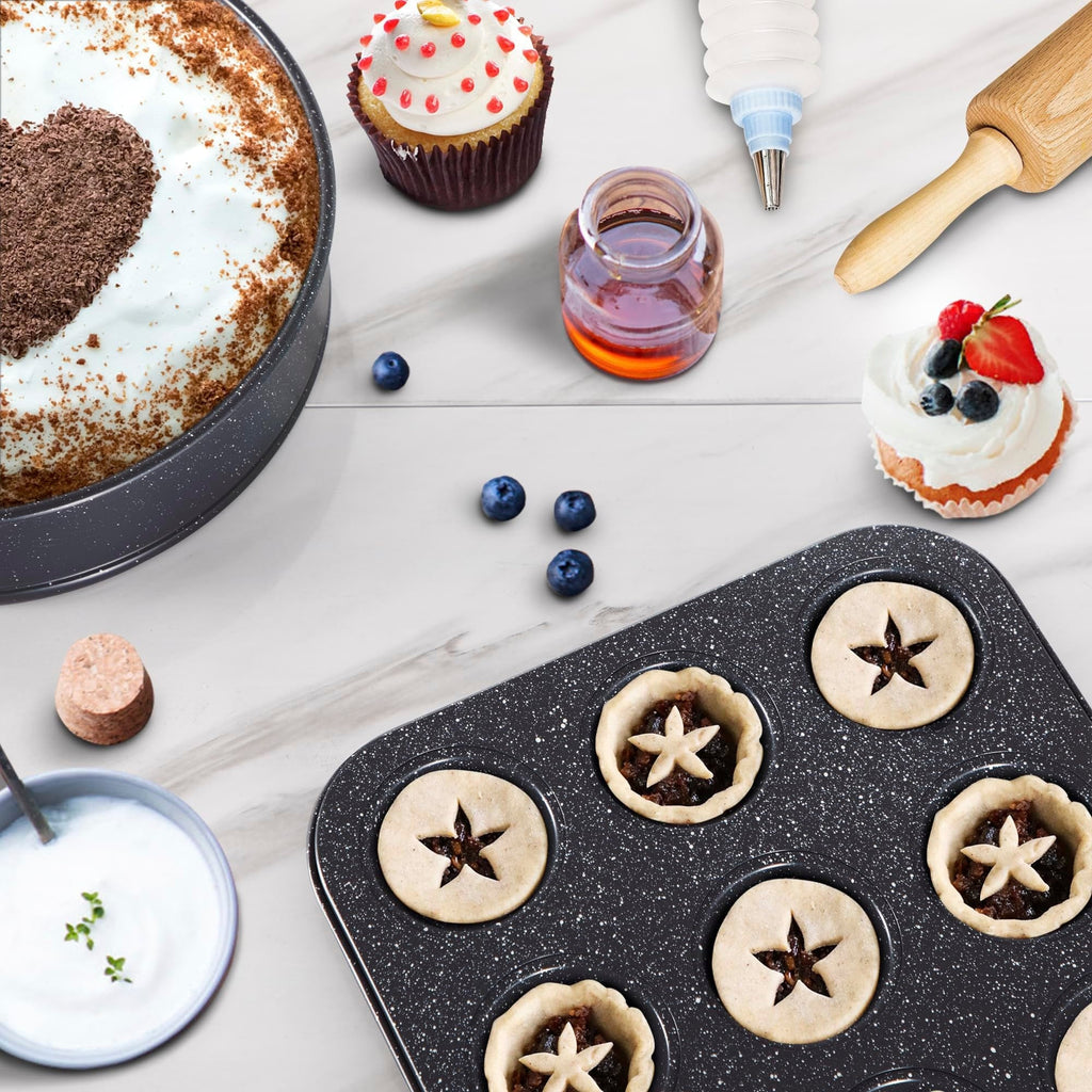 Ensemble de casseroles et poêles en granit pour cuisine, ensemble de casseroles antiadhésives, 12/15/30 pièces