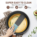 Ensemble de casseroles et poêles en granit pour cuisine, ensemble de casseroles antiadhésives, 12/15/30 pièces