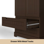 Armoire de rangement pour cuisine, armoire de rangement pour salle de bain à poser avec 2 portes et tiroirs