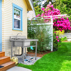 Évier de cuisine en acier inoxydable, cuve à compartiments, évier commercial autoportant