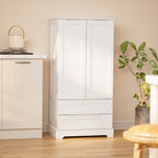 Armoire de rangement pour cuisine, armoire de rangement pour salle de bain à poser avec 2 portes et tiroirs
