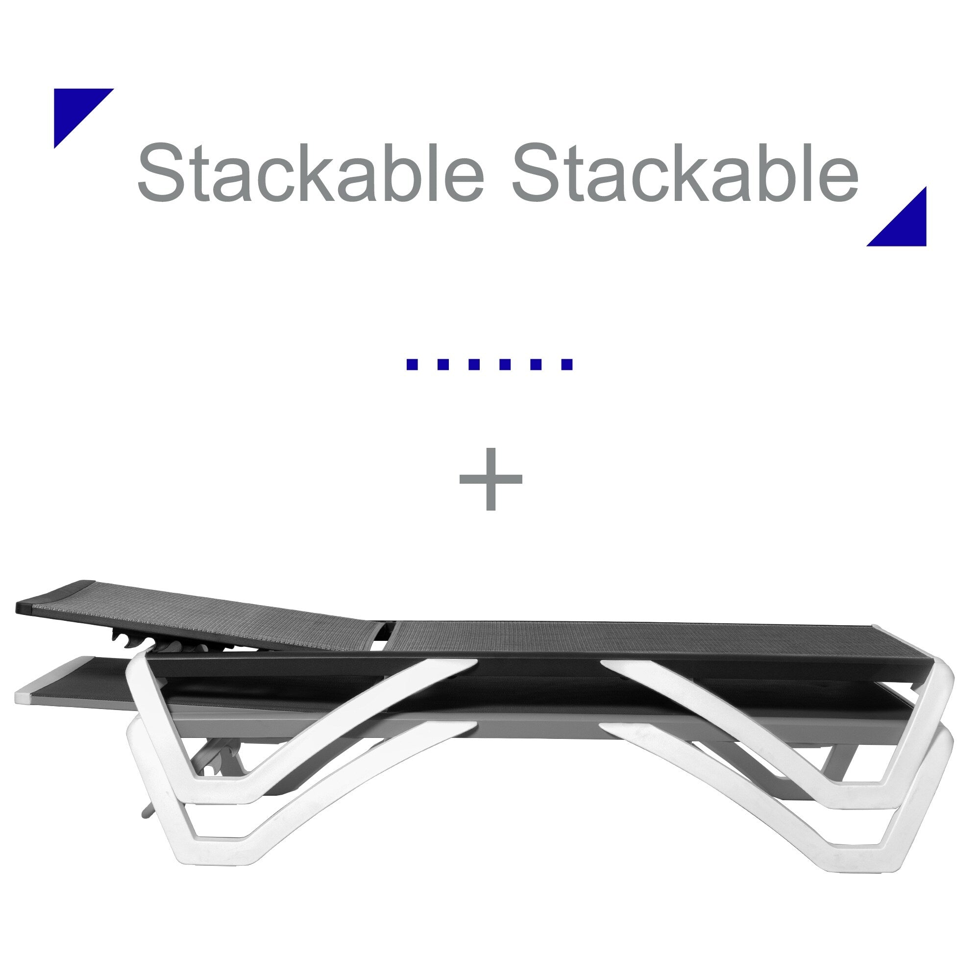 Chaise longue de jardin inclinable et réglable Kozyard Alan, entièrement en aluminium et avec pieds en résine de polypropylène.